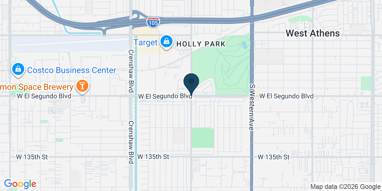 Map showing Hawthorne, Los Angeles County, CA