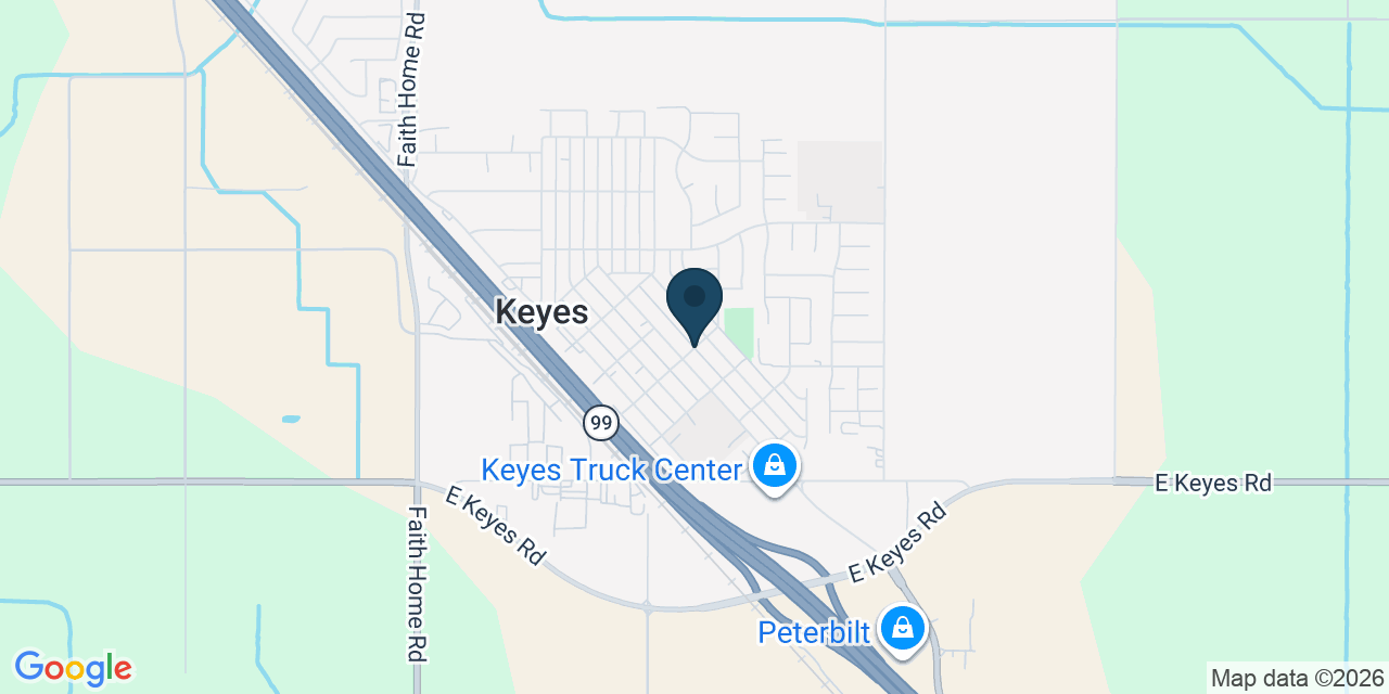 Map showing Keyes, Stanislaus County, CA