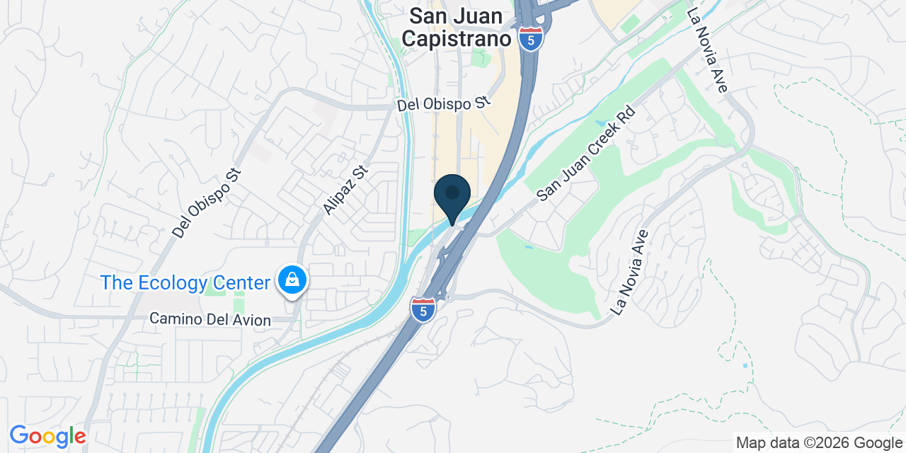 Map showing San Juan Capistrano, Orange County, CA