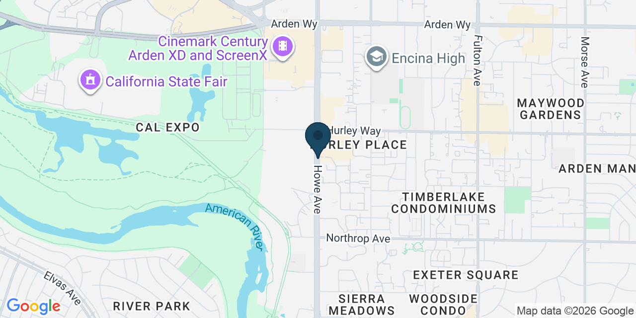 Map showing Sacramento County, CA
