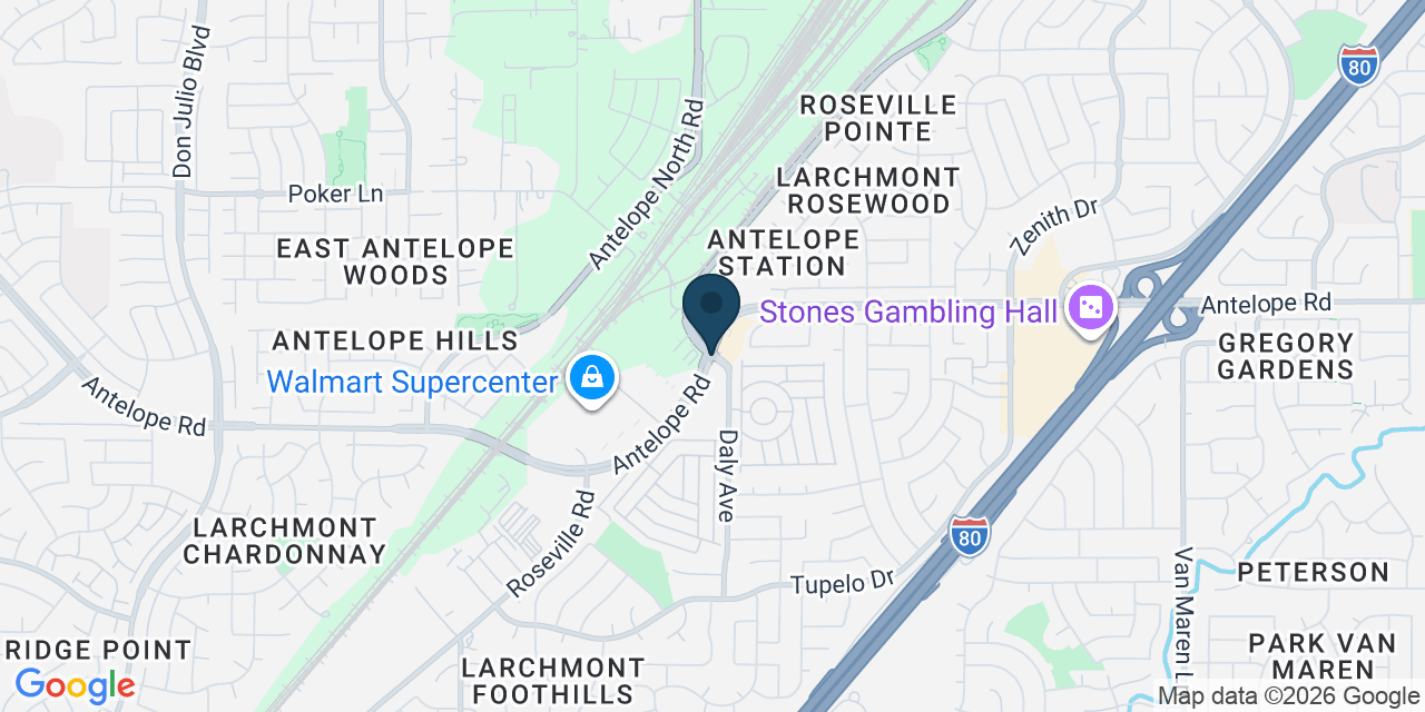 Map showing Foothill Farms, Sacramento County, CA