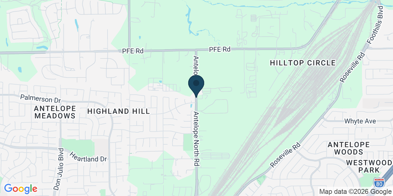 Map showing Antelope, Sacramento County, CA