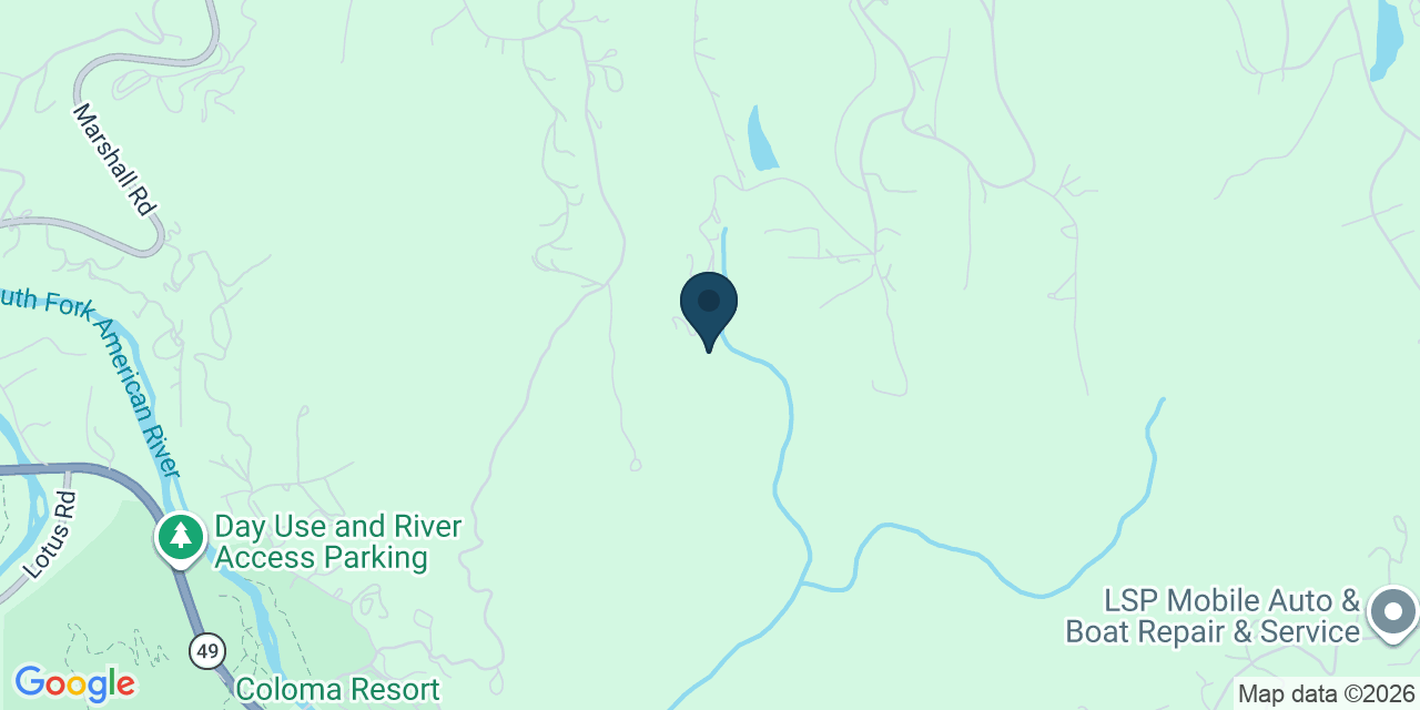 Map showing Garden Valley, El Dorado County, CA
