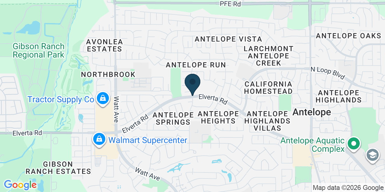 Map showing Antelope, Sacramento County, CA