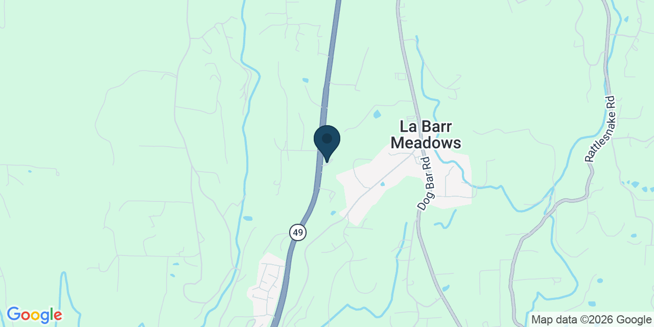 Map showing Nevada County, CA