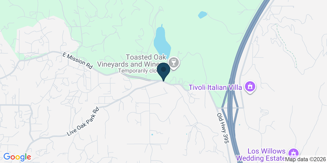 Map showing Fallbrook, San Diego County, CA