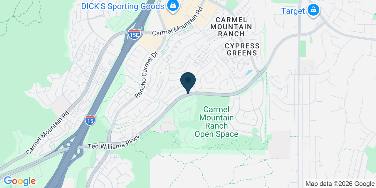 Map showing San Diego County, CA