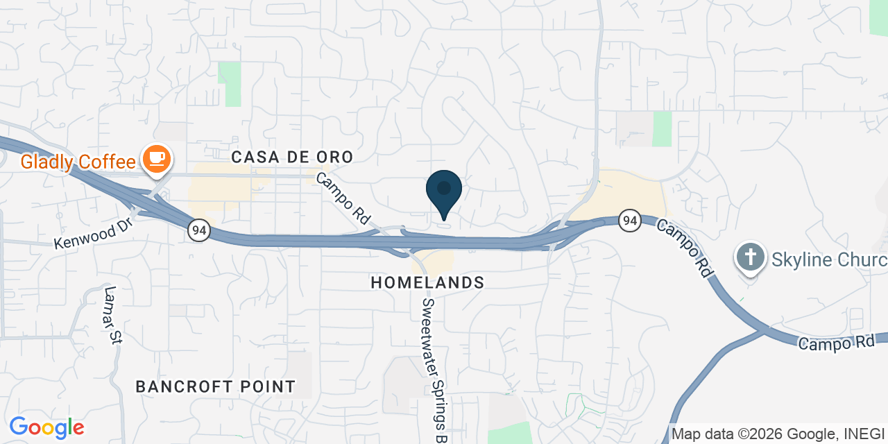 Map showing Spring Valley, San Diego County, CA