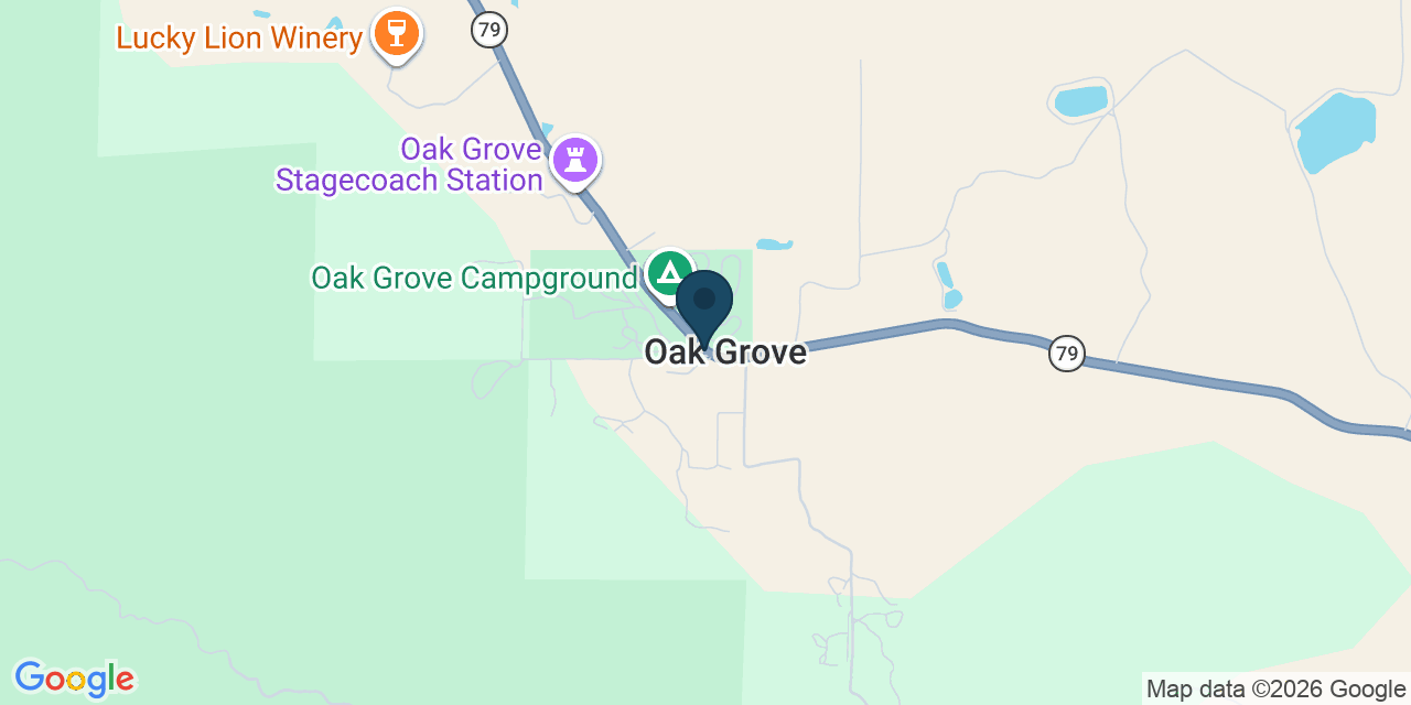 Map showing Warner Springs, San Diego County, CA