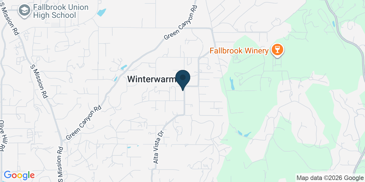 Map showing Fallbrook, San Diego County, CA