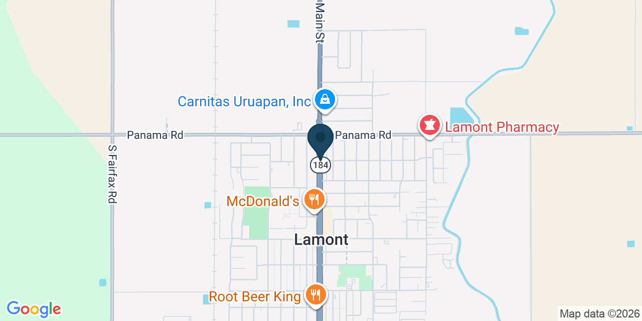 Map showing Lamont, Kern County, CA
