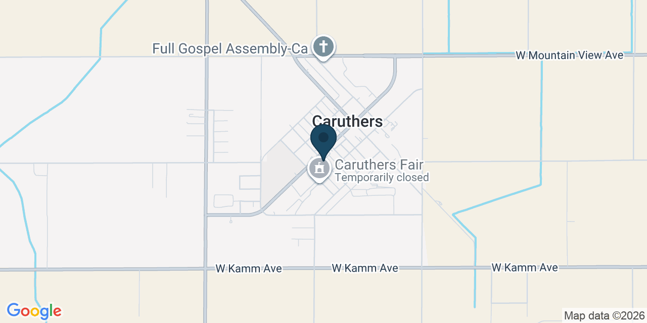 Map showing Caruthers, Fresno County, CA