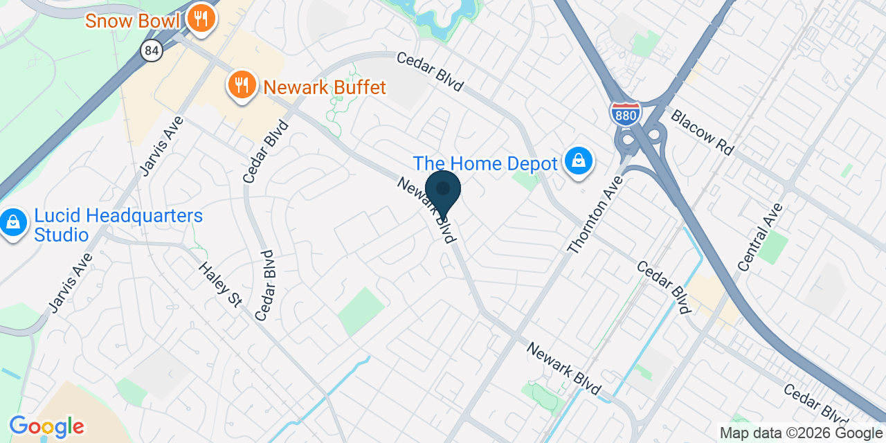 Map showing Newark, Alameda County, CA