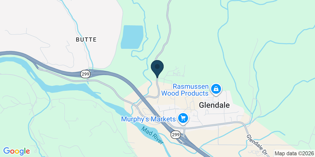 Map showing Butte, Humboldt County, CA