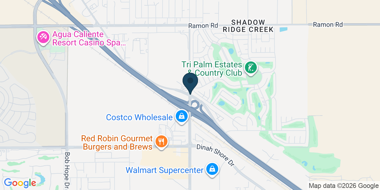 Map showing Thousand Palms, Riverside County, CA