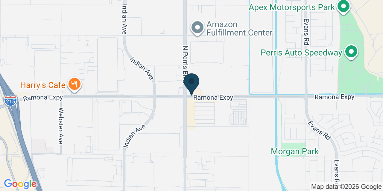 Map showing Perris, Riverside County, CA