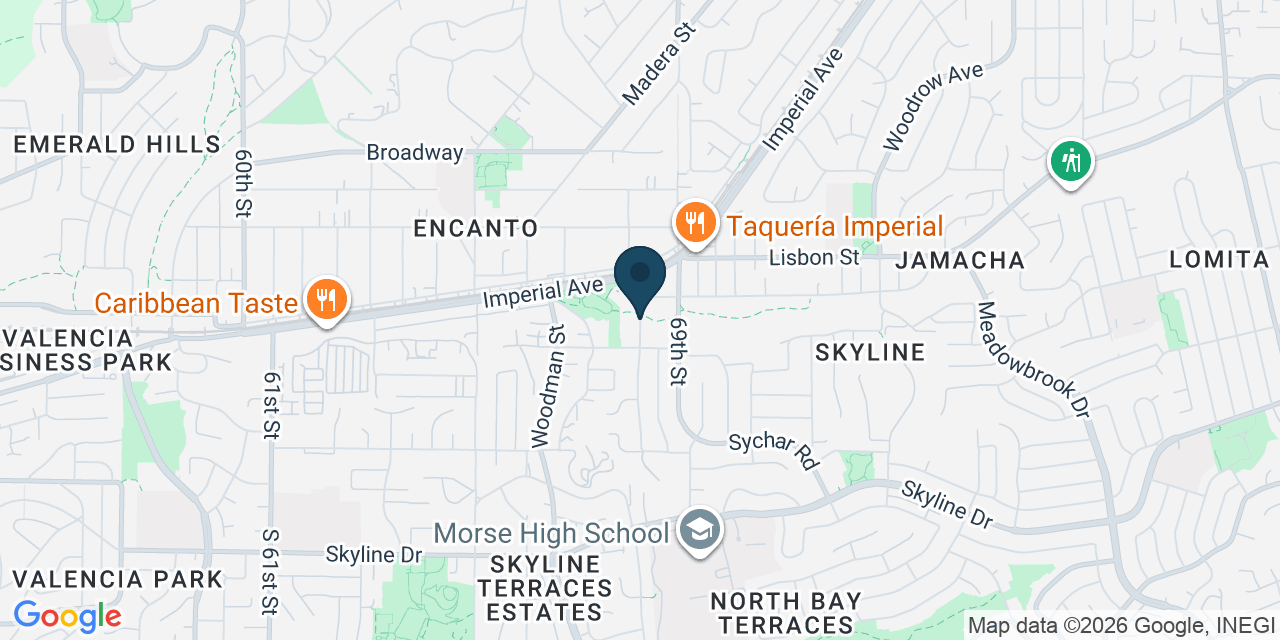 Map showing San Diego, San Diego County, CA