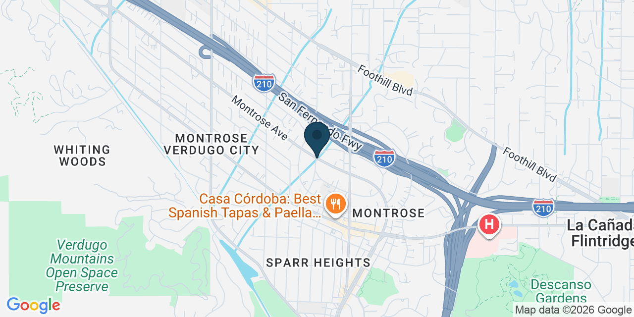 Map showing La Crescenta-Montrose, Los Angeles County, CA