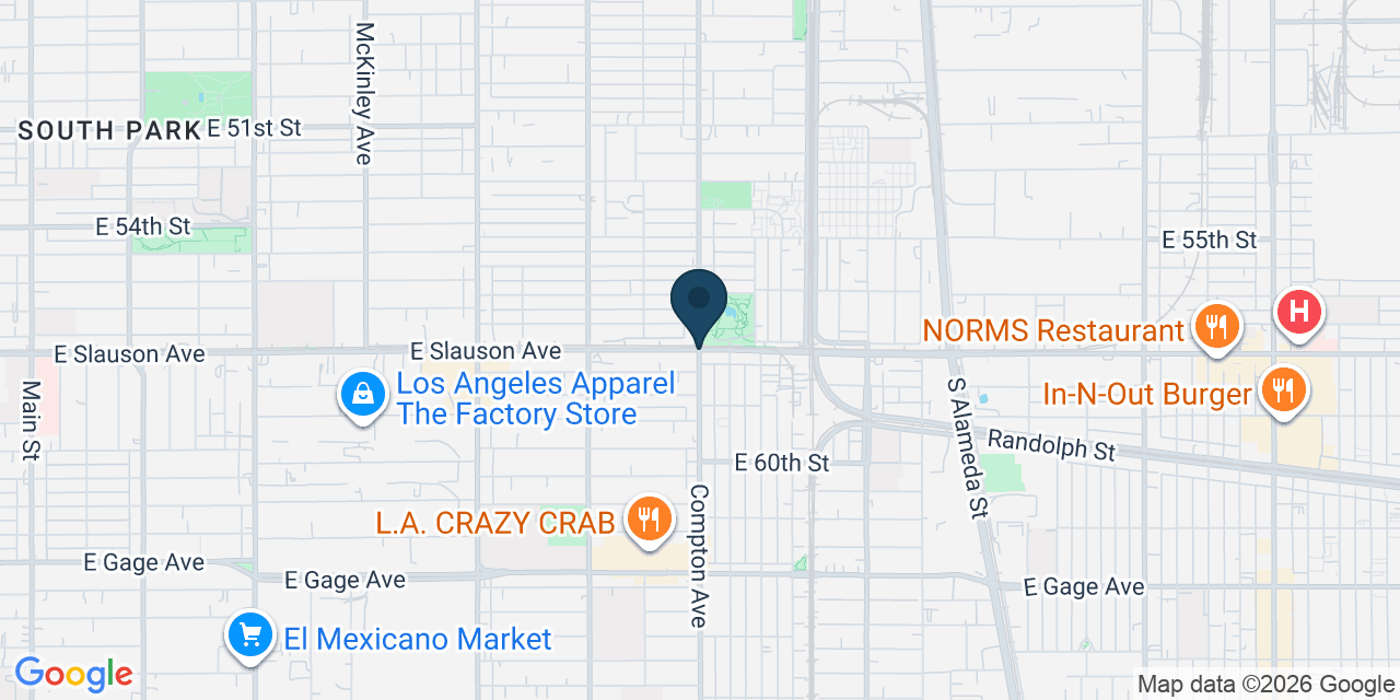 Map showing Florence-Graham, Los Angeles County, CA