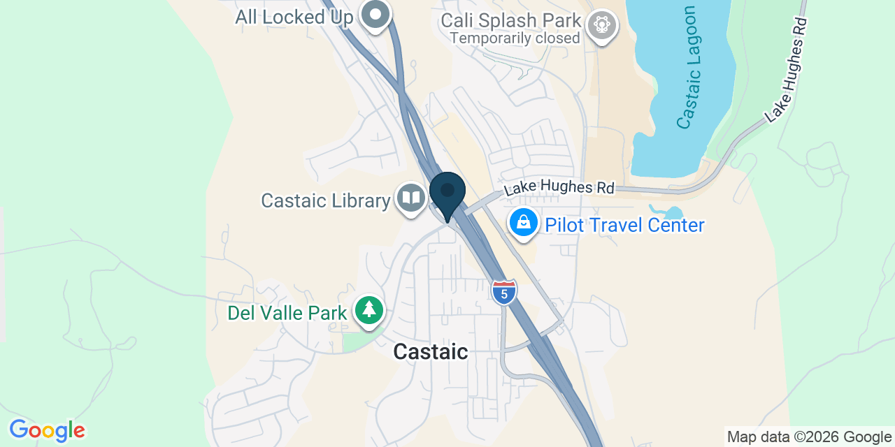 Map showing Castaic, Los Angeles County, CA