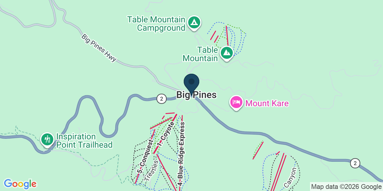 Map showing Wrightwood, Los Angeles County, CA