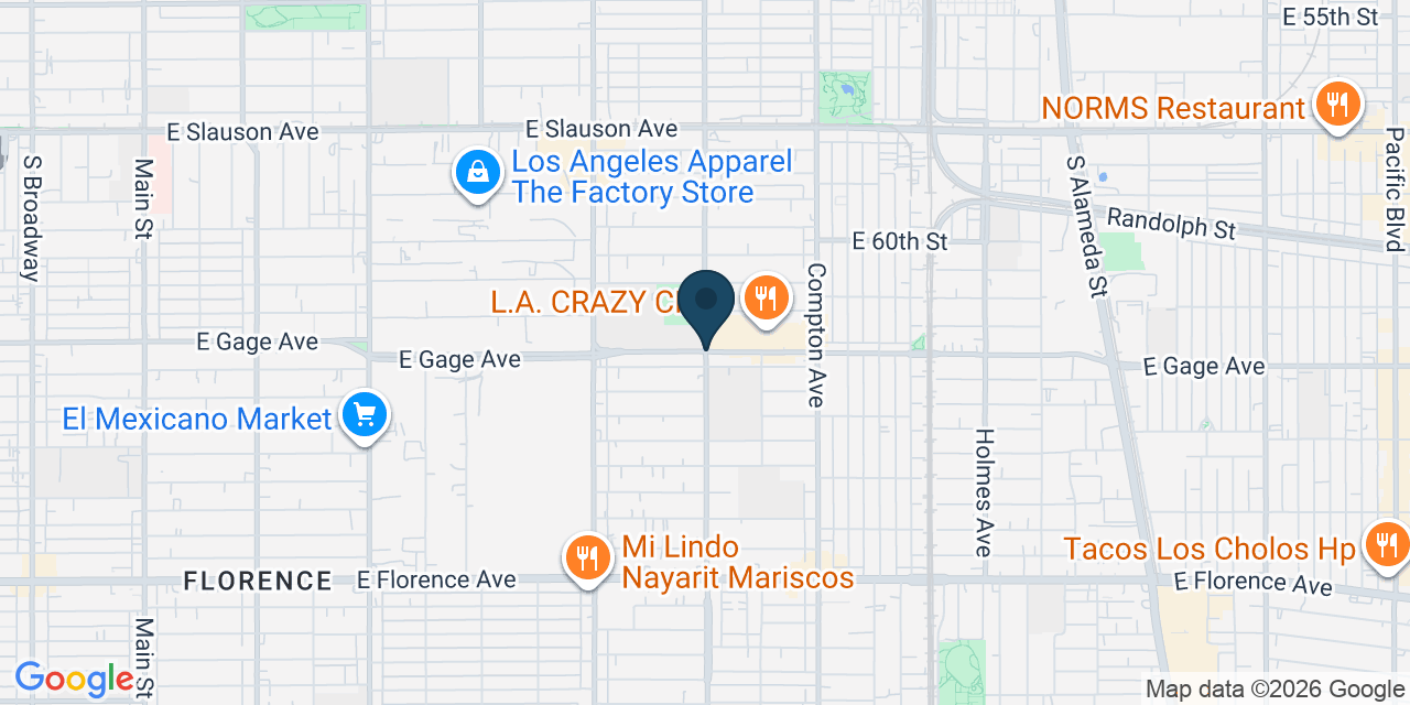 Map showing Florence-Graham, Los Angeles County, CA