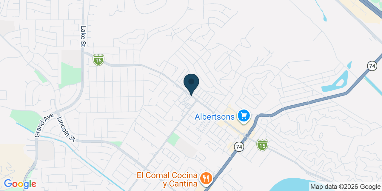 Map showing Lake Elsinore, Riverside County, CA