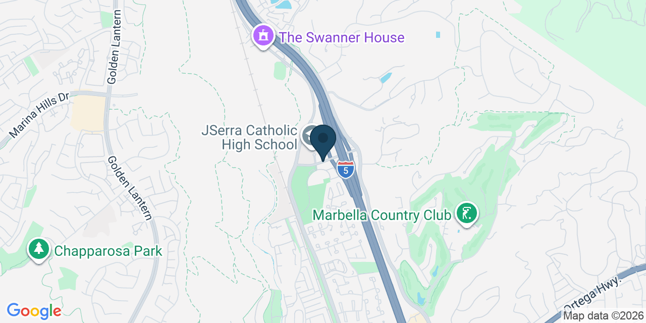 Map showing San Juan Capistrano, Orange County, CA