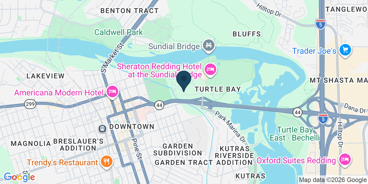 Map showing Redding, Shasta County, CA