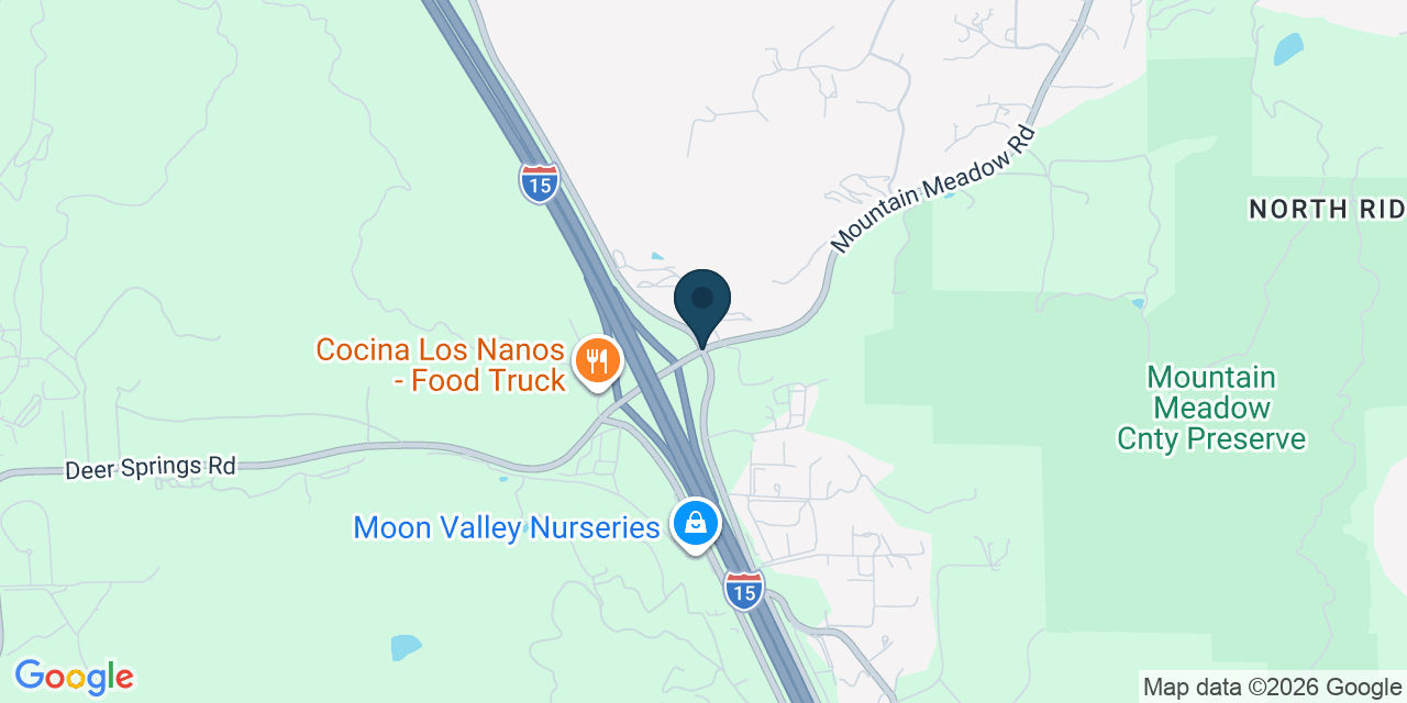 Map showing Jesmond Dene, San Diego County, CA