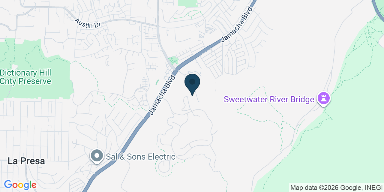 Map showing Spring Valley, San Diego County, CA