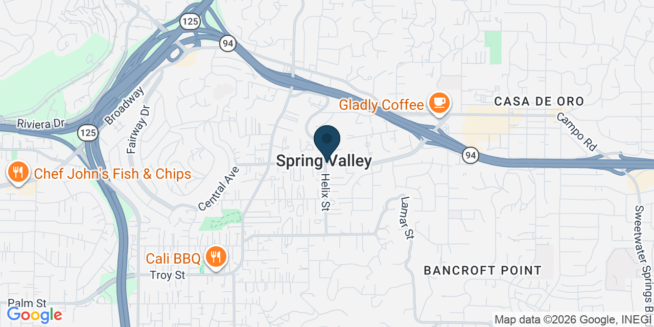 Map showing San Diego County, CA