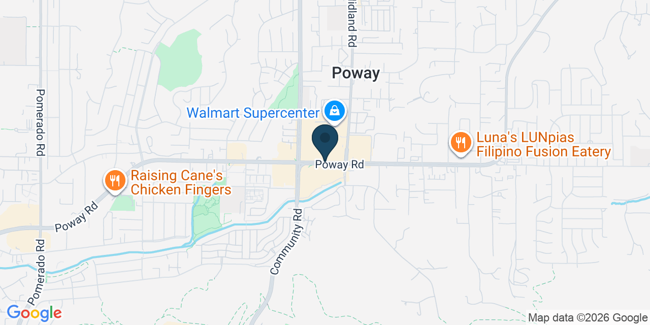 Map showing San Diego County, CA