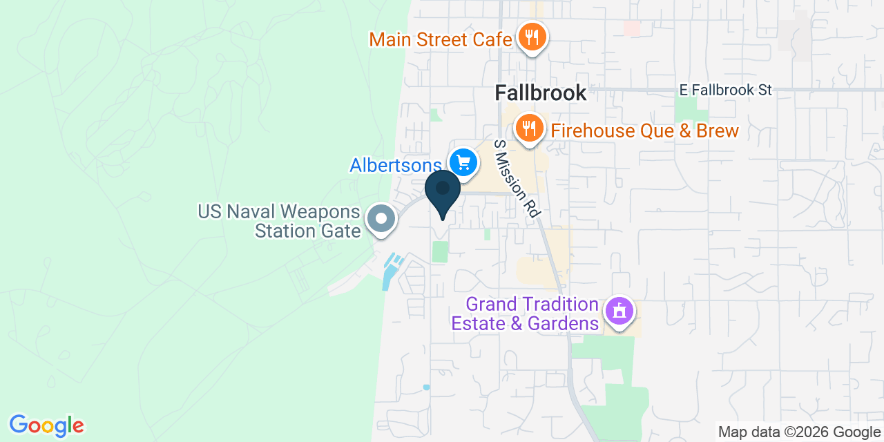 Map showing Fallbrook, San Diego County, CA