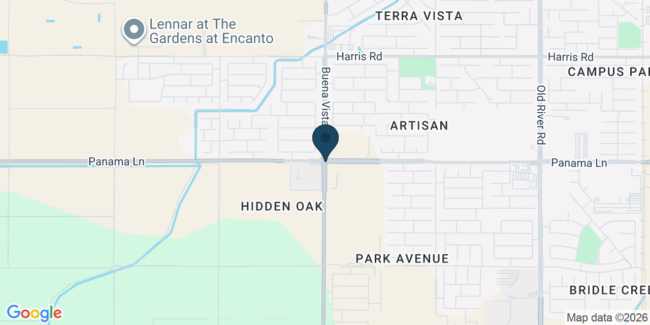 Map showing Kern County, CA