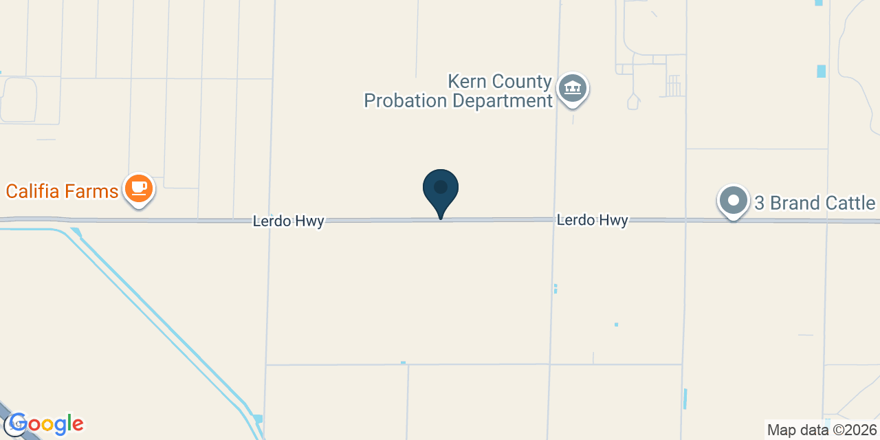 Map showing Kern County, CA