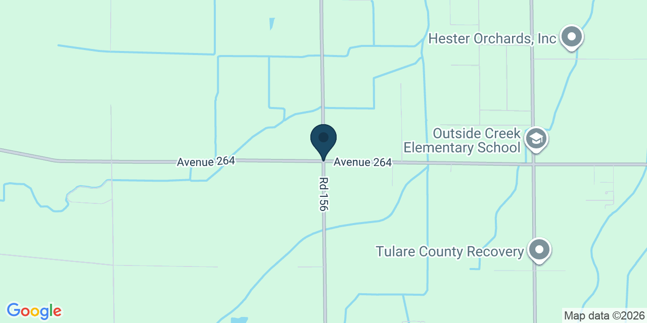 Map showing Tulare County, CA