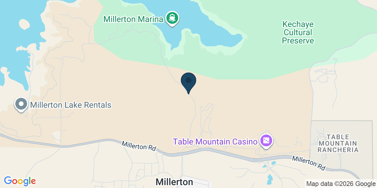 Map showing Millerton, Fresno County, CA