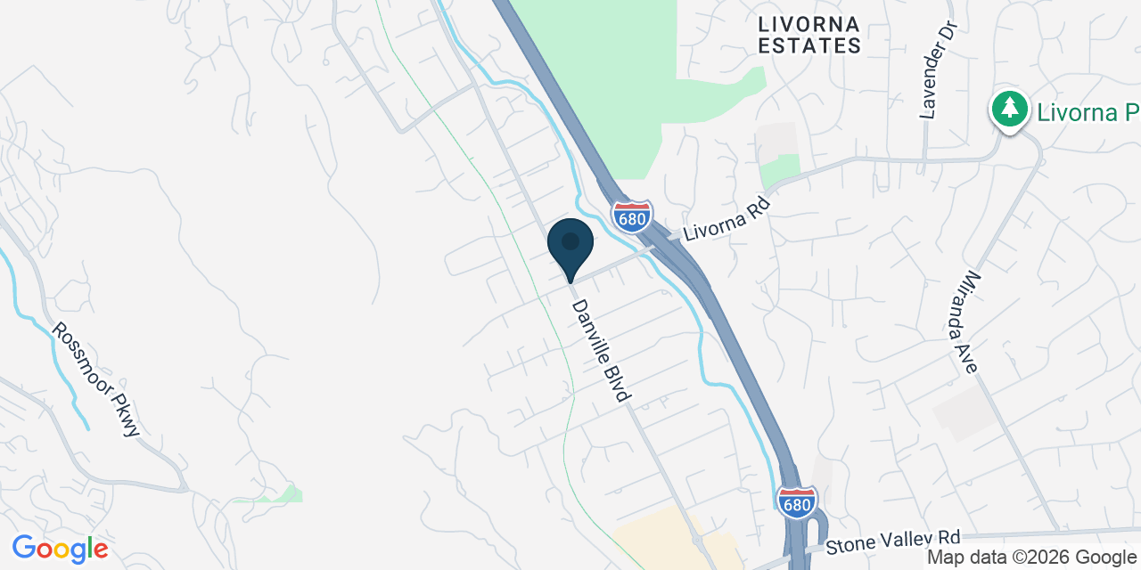 Map showing Alamo, Contra Costa County, CA