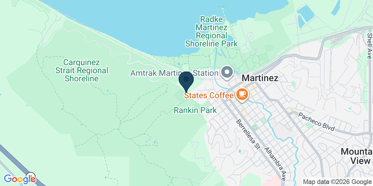 Map showing Martinez, Contra Costa County, CA