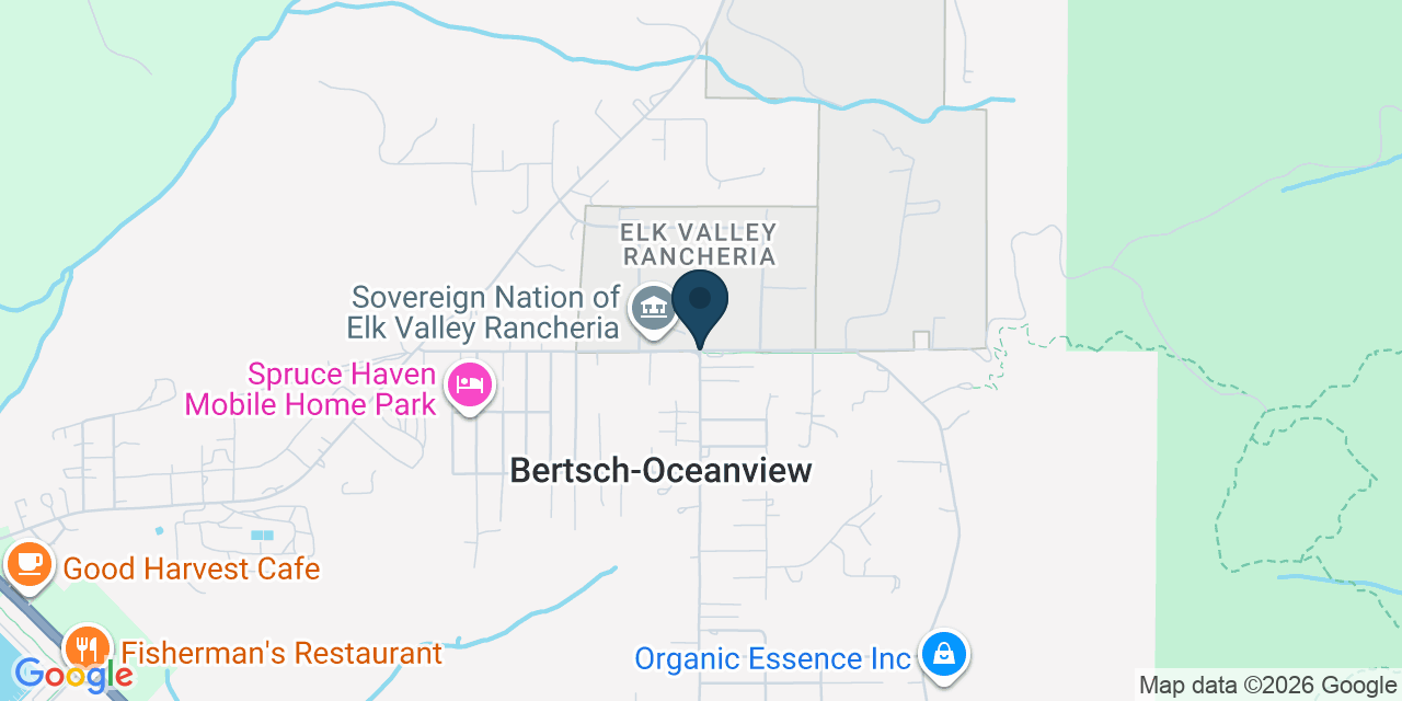 Map showing Bertsch-Oceanview, Del Norte County, CA
