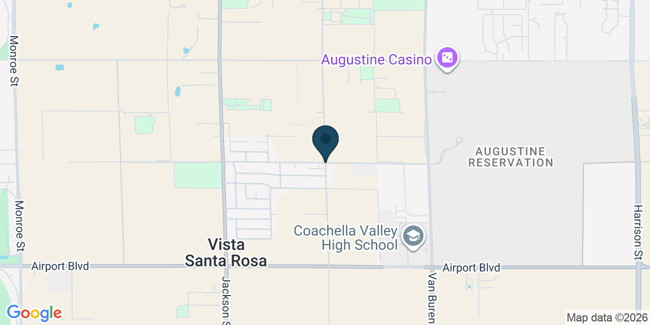 Map showing Vista Santa Rosa, Riverside County, CA