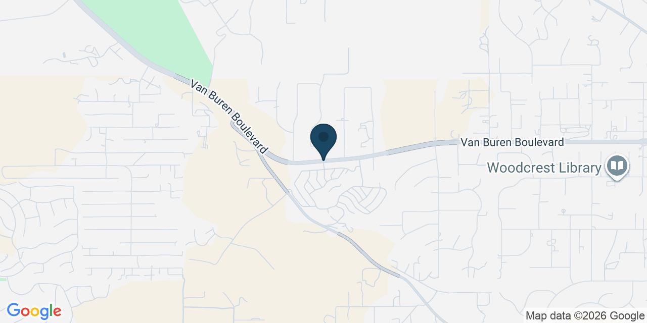 Map showing Woodcrest, Riverside County, CA