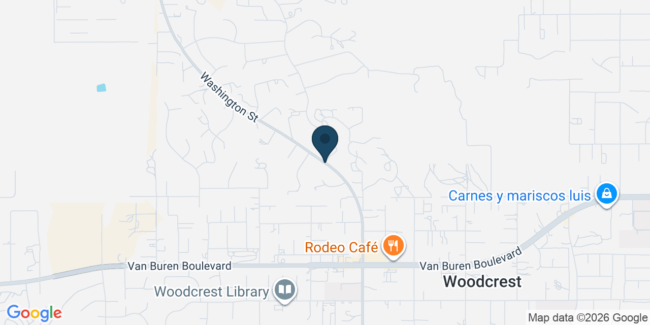 Map showing Woodcrest, Riverside County, CA