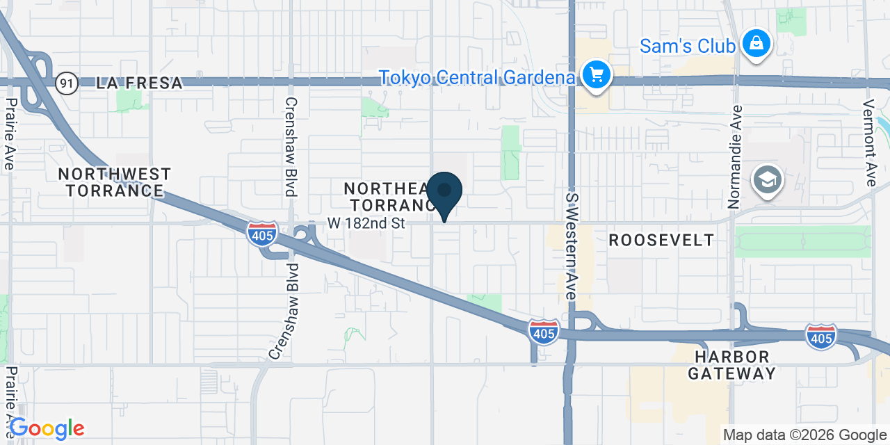 Map showing Los Angeles County, CA
