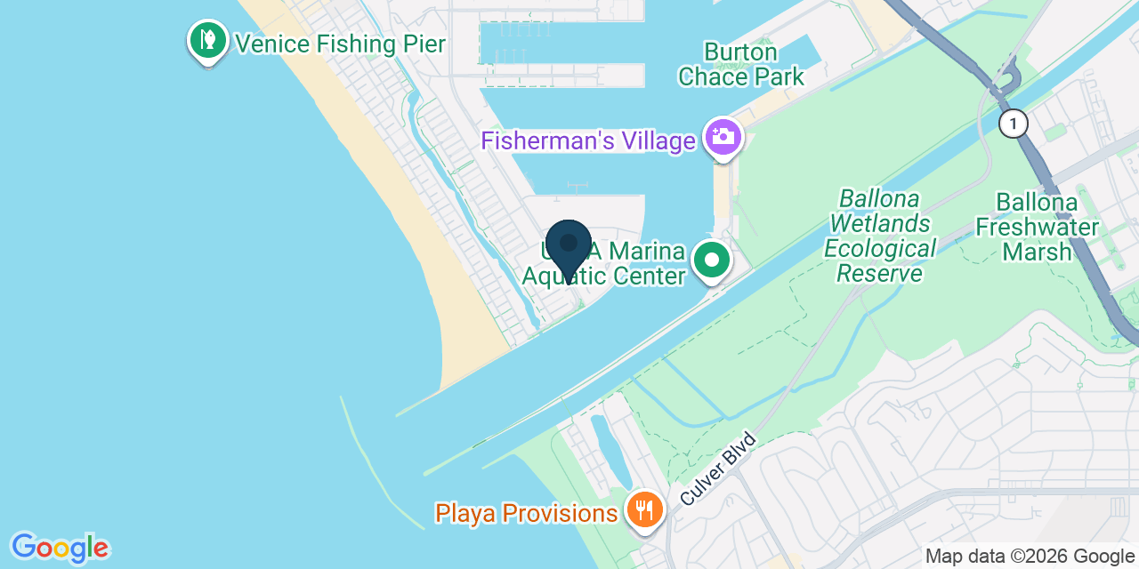 Map showing Marina del Rey, Los Angeles County, CA
