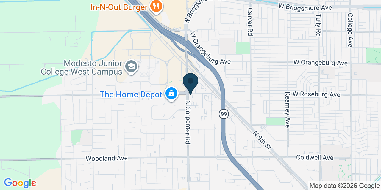 Map showing Modesto, Stanislaus County, CA