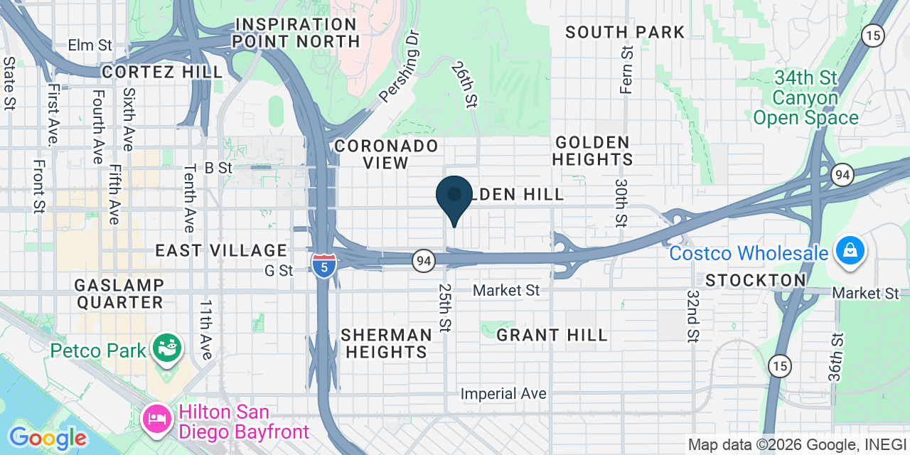 Map showing San Diego, San Diego County, CA