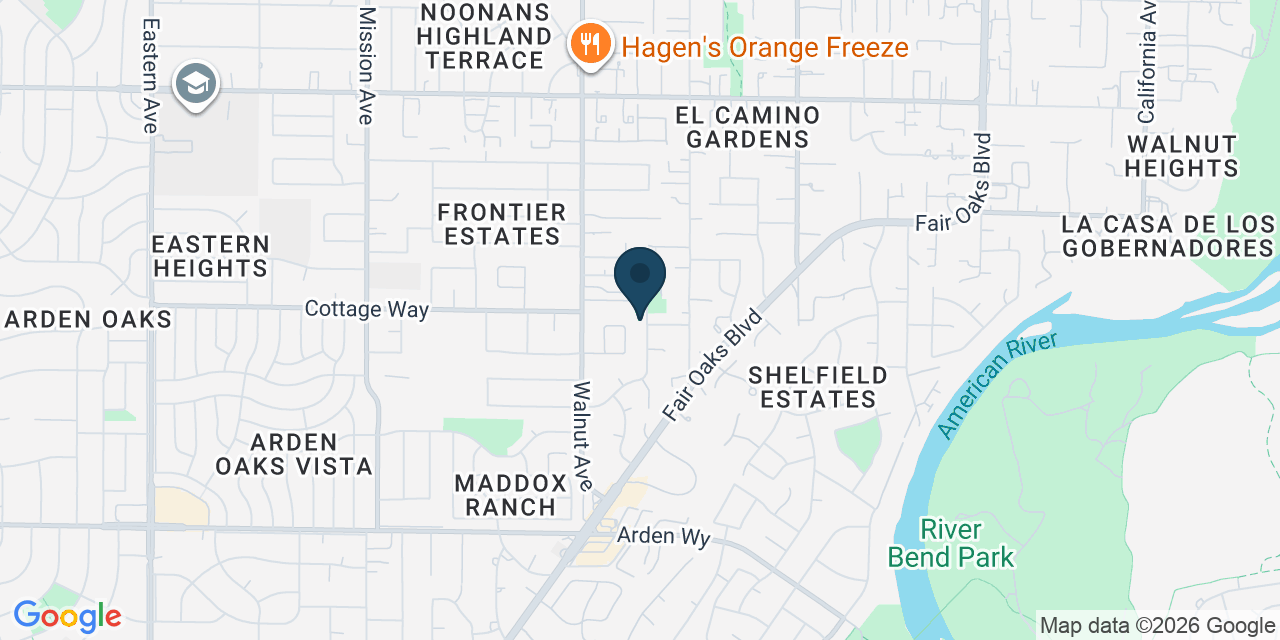Map showing Carmichael, Sacramento County, CA
