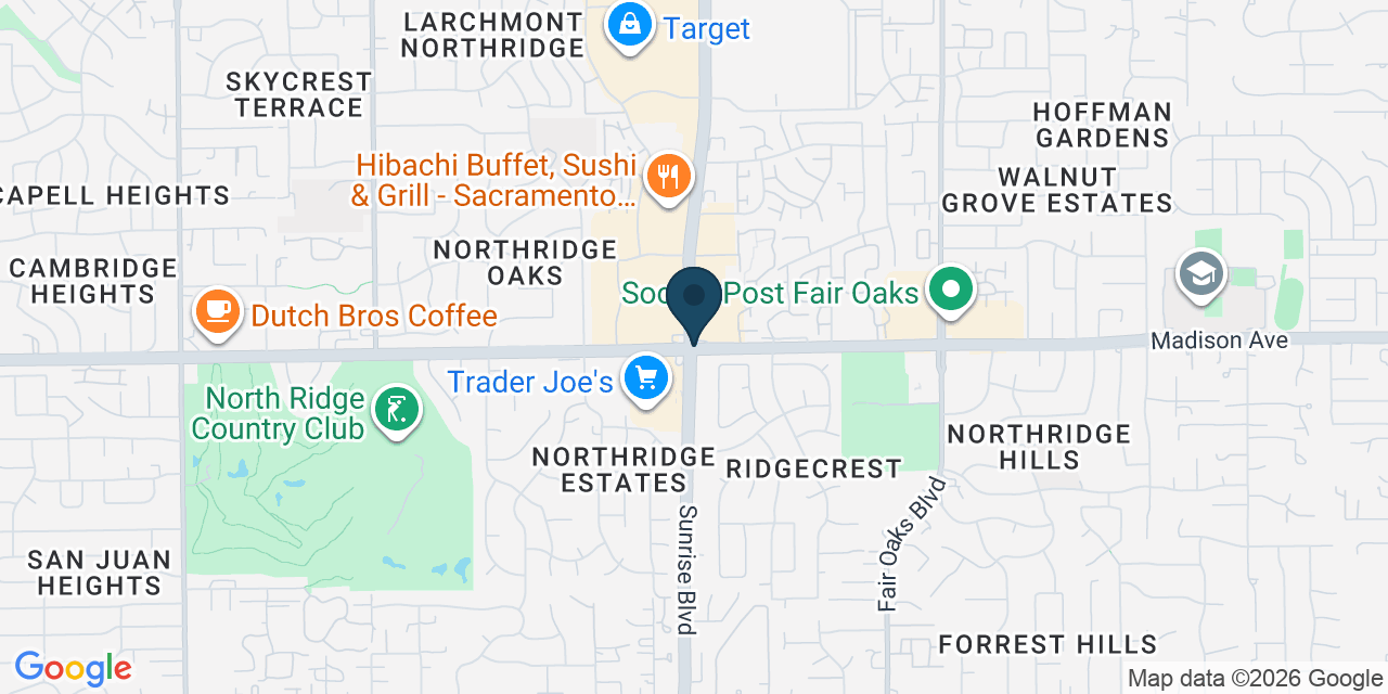Map showing Citrus Heights, Sacramento County, CA